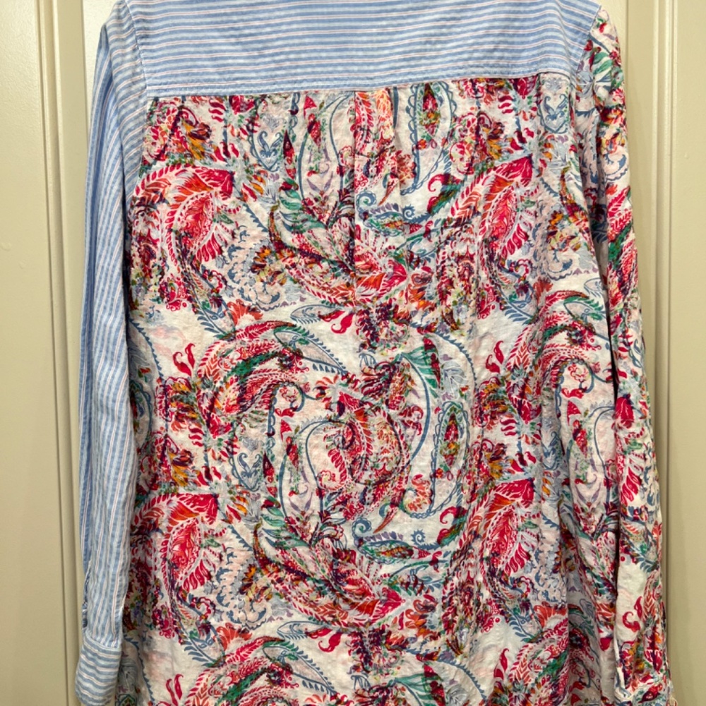 Westbound Women's 2X Long Sleeve Multi Pattern Button Down - Picture 3 of 3